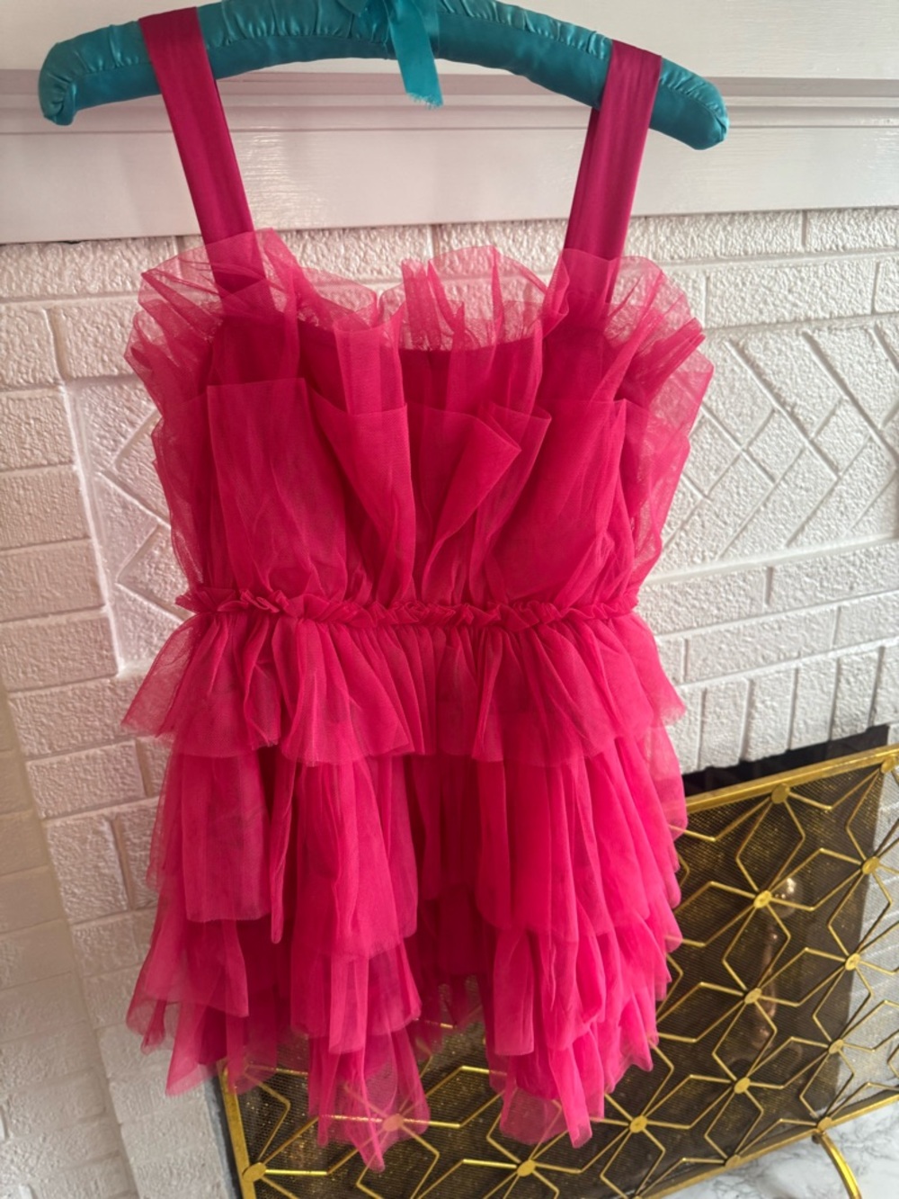 Storia Fuchsia Layered Tulle Dress